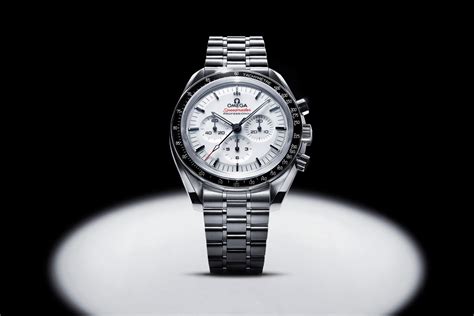 omega white dial moonwatch.